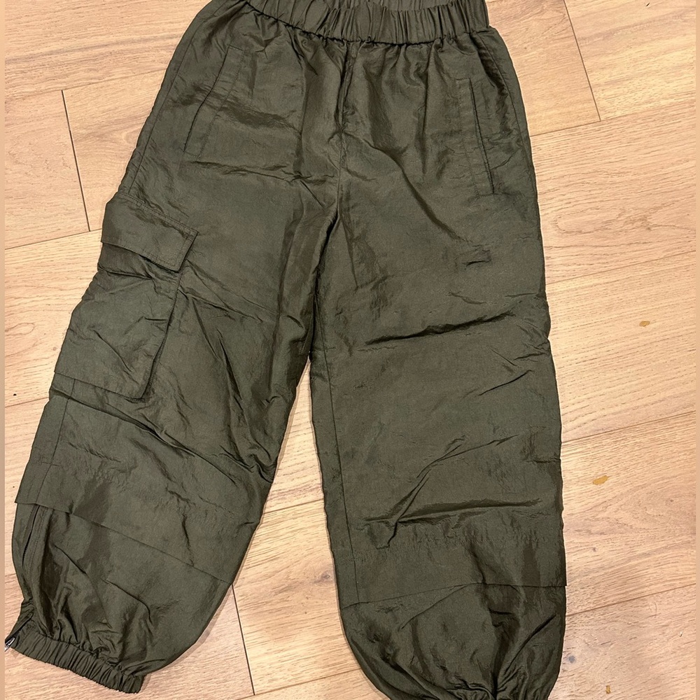 TIBI - Crispy Nylon Pull On Wilt Jogger in Army
